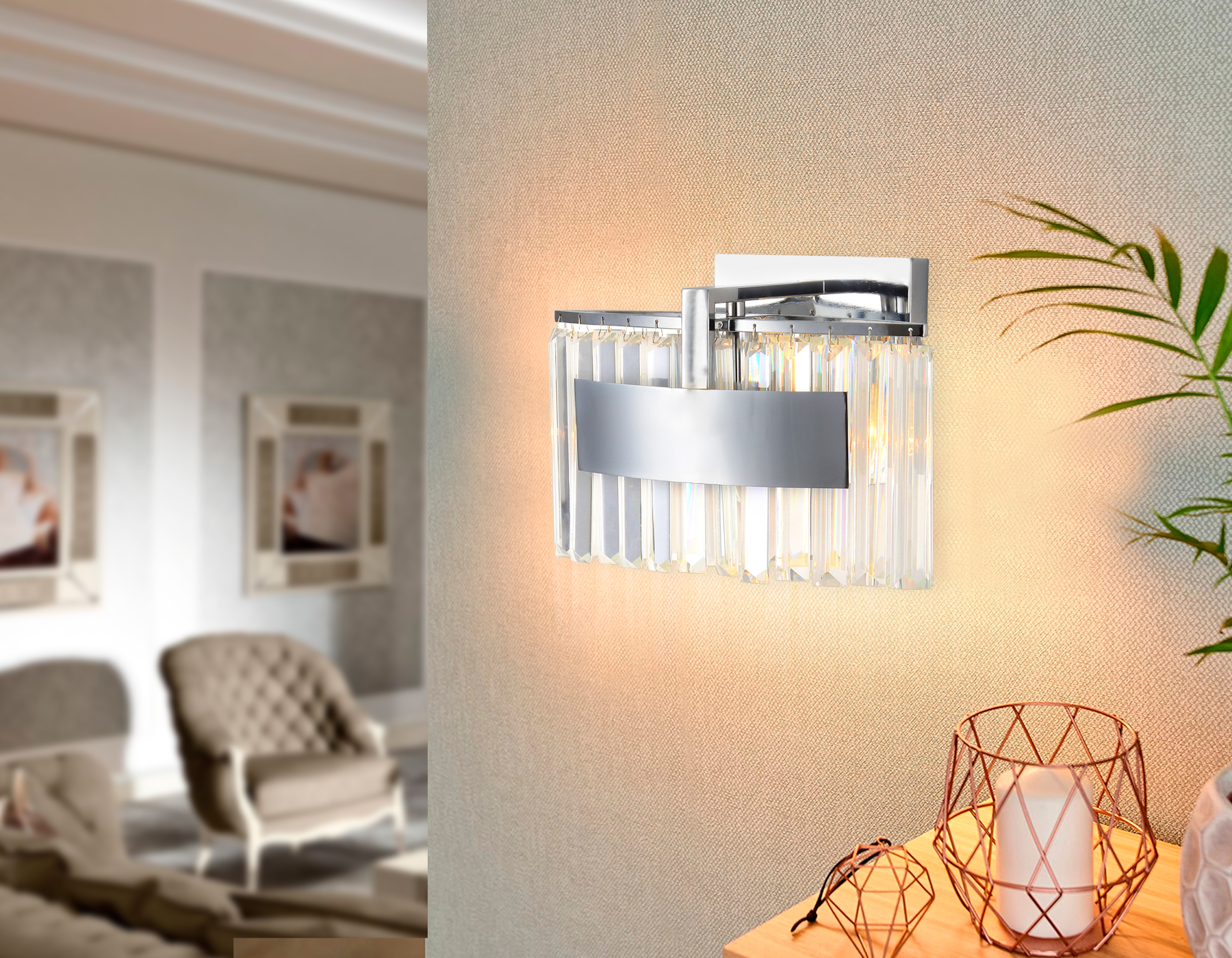 Настенный светильник Ambrella TR5094 CH/CL хром/прозрачный E14 max 40W 348*200*234 Настенный светильник Ambrella TR5094 CH/CL хром/прозрачный E14 max 40W 348*200*234