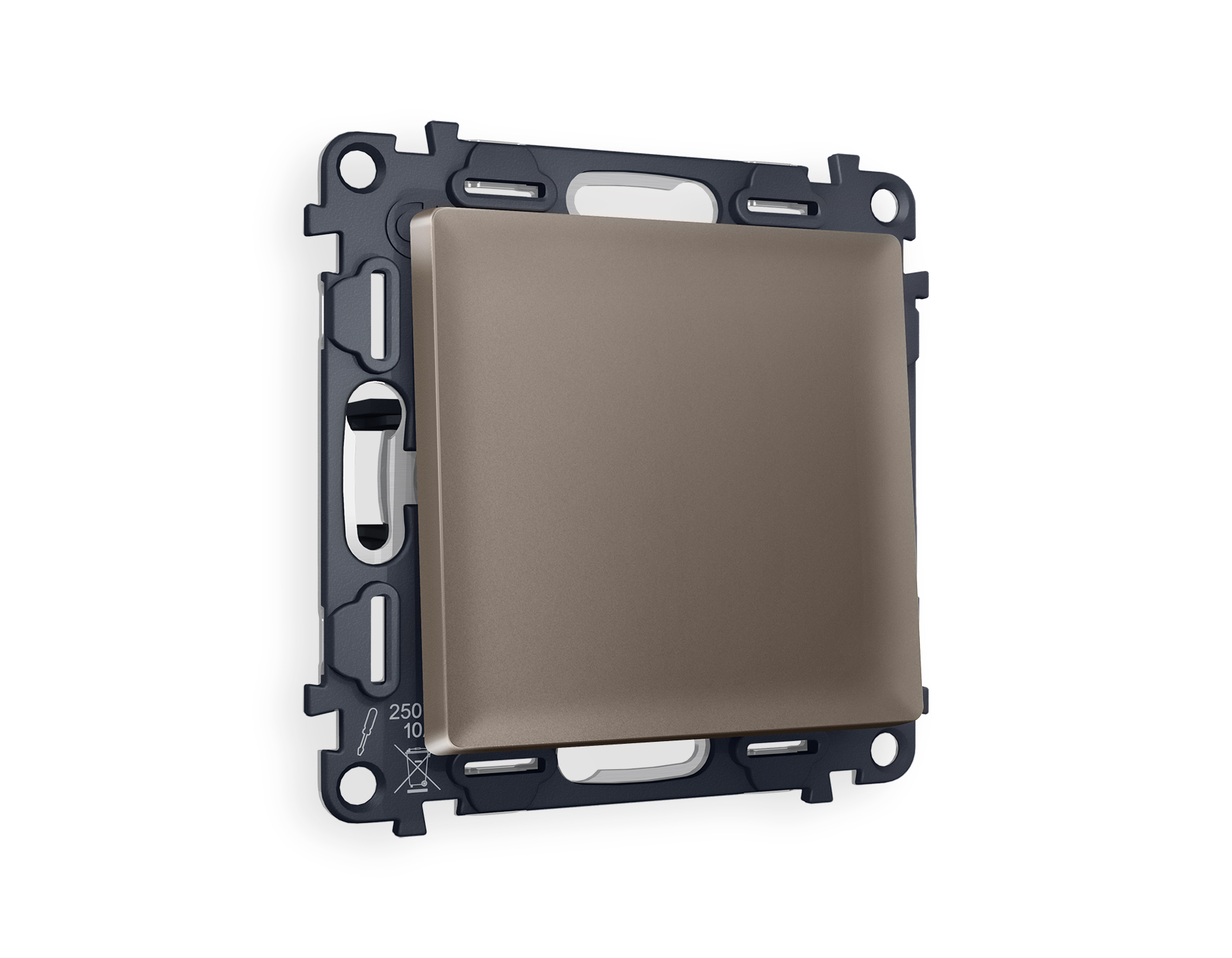 MA631020 Комплект механизма 1-кл проходного выключателя ALFA Темная бронза матовый QUANT (AP6310, VM105)