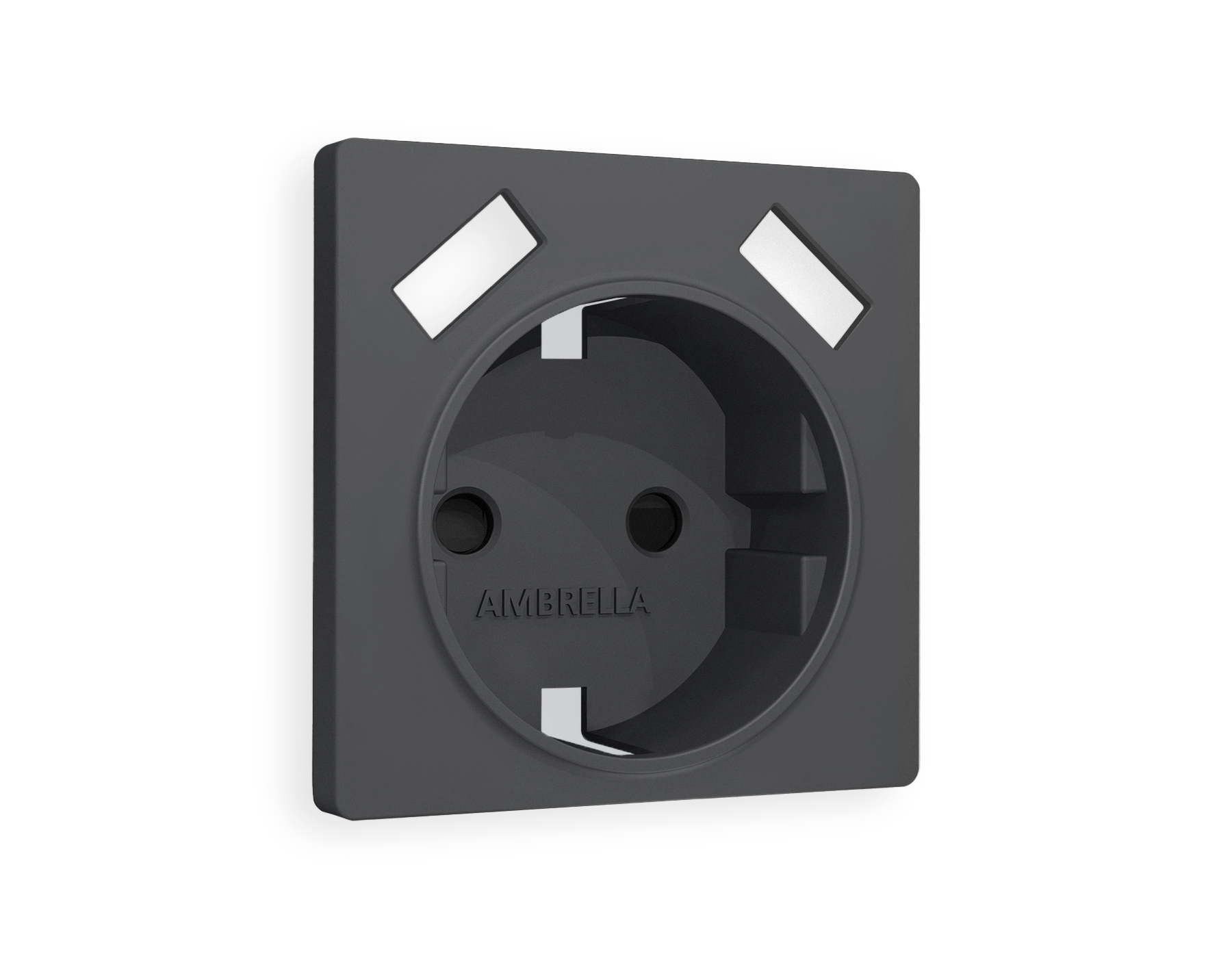 AP9090 Лицевая панель ALFA (Графит Мягкое касание) для электрической розетки с/з со шторками 2USB A+A QUANT