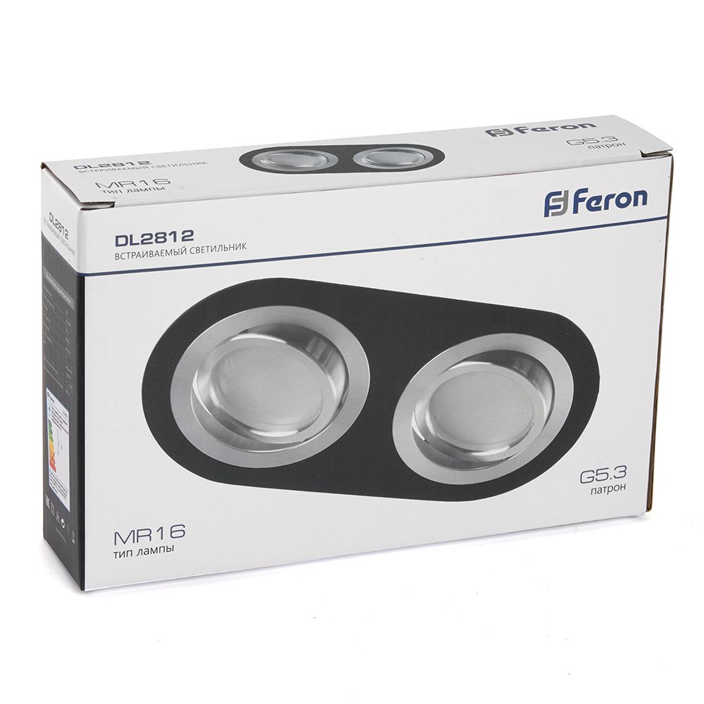 Светильник потолочный встраиваемый, DL2812 MR16 50W G5.3 "прямоугольник", черный Светильник потолочный встраиваемый, DL2812 MR16 50W G5.3 "прямоугольник", черный
