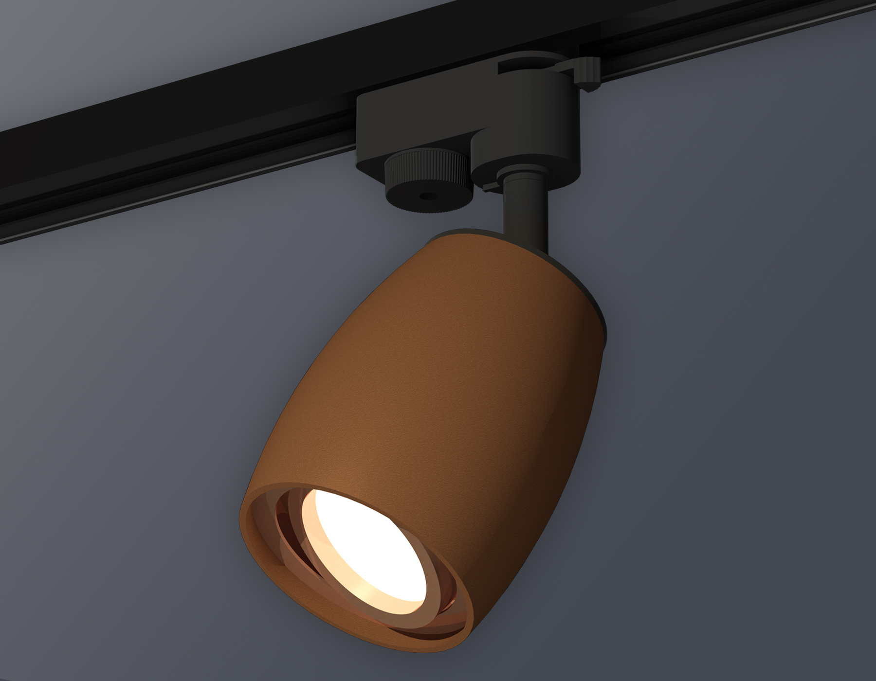 Комплект трекового светильника Ambrella XT1124005 SCF/PPG кофе песок/золото розовое полированное MR16 GU5.3 (A2521, C1124, N7005)