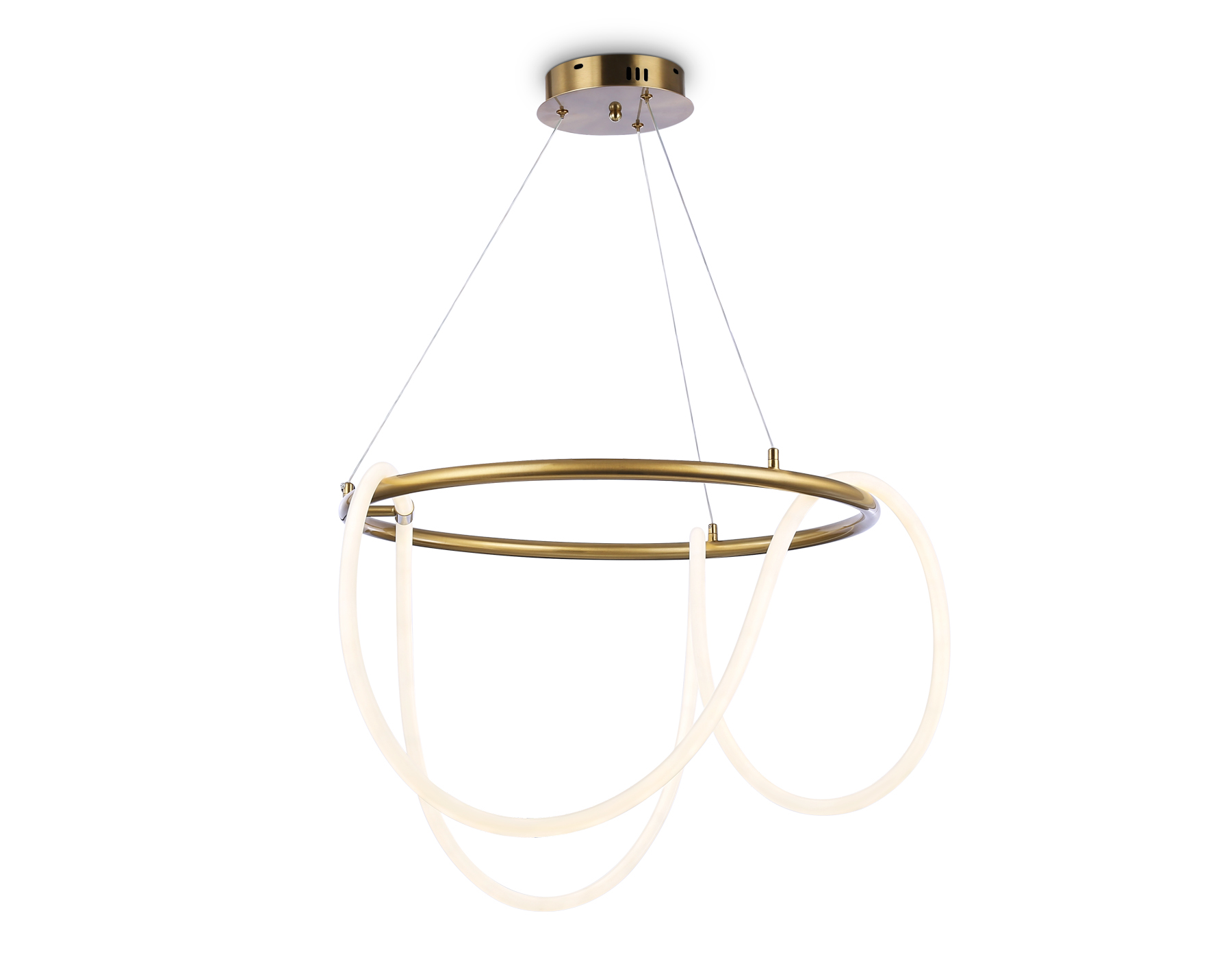 Подвесной светильник Ambrella FL10503 BS латунь 3000K/4200K/6400K 74W D600*1200 (ПДУ РАДИО 2.4G)