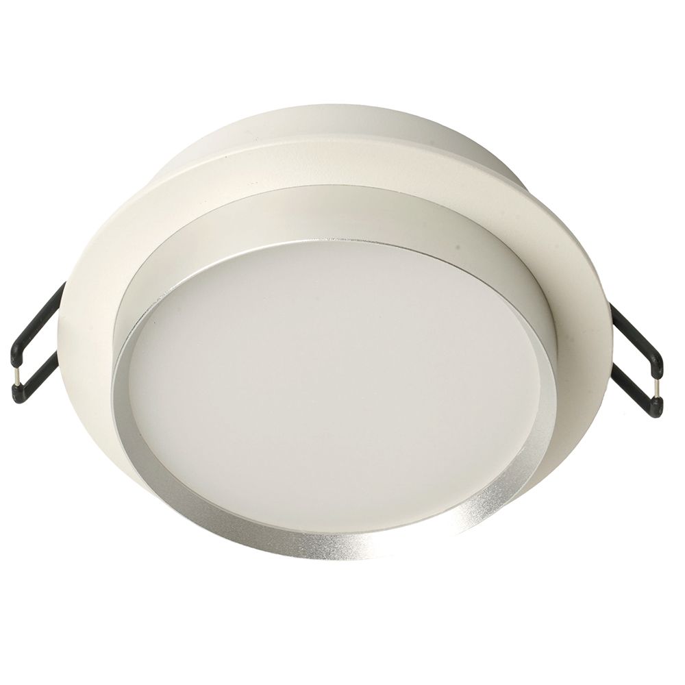 Светильник встраиваемый Feron DL507 потолочный GX53 белый + серебро круг