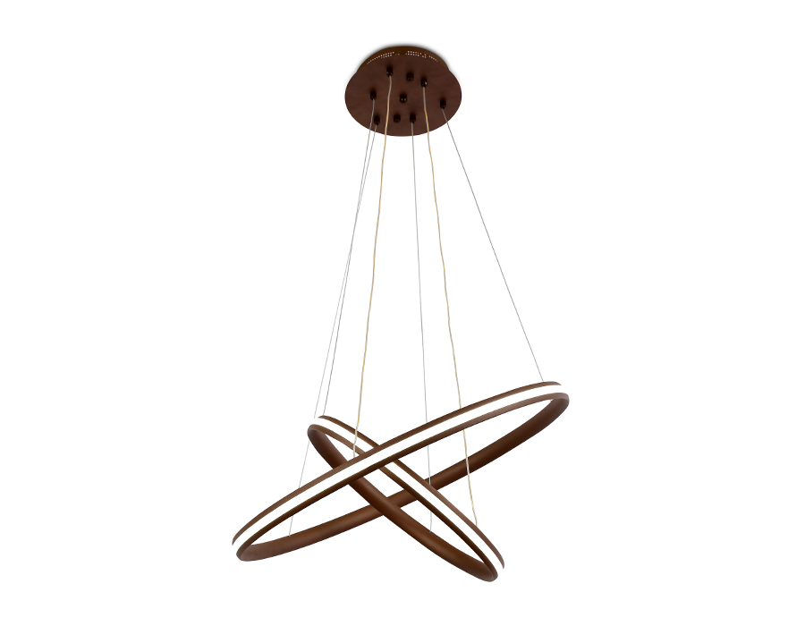 Подвесной светодиодный светильник с пультом Ambrella FL406 CF кофе 84W D600*1100 (ПДУ РАДИО 2.4)