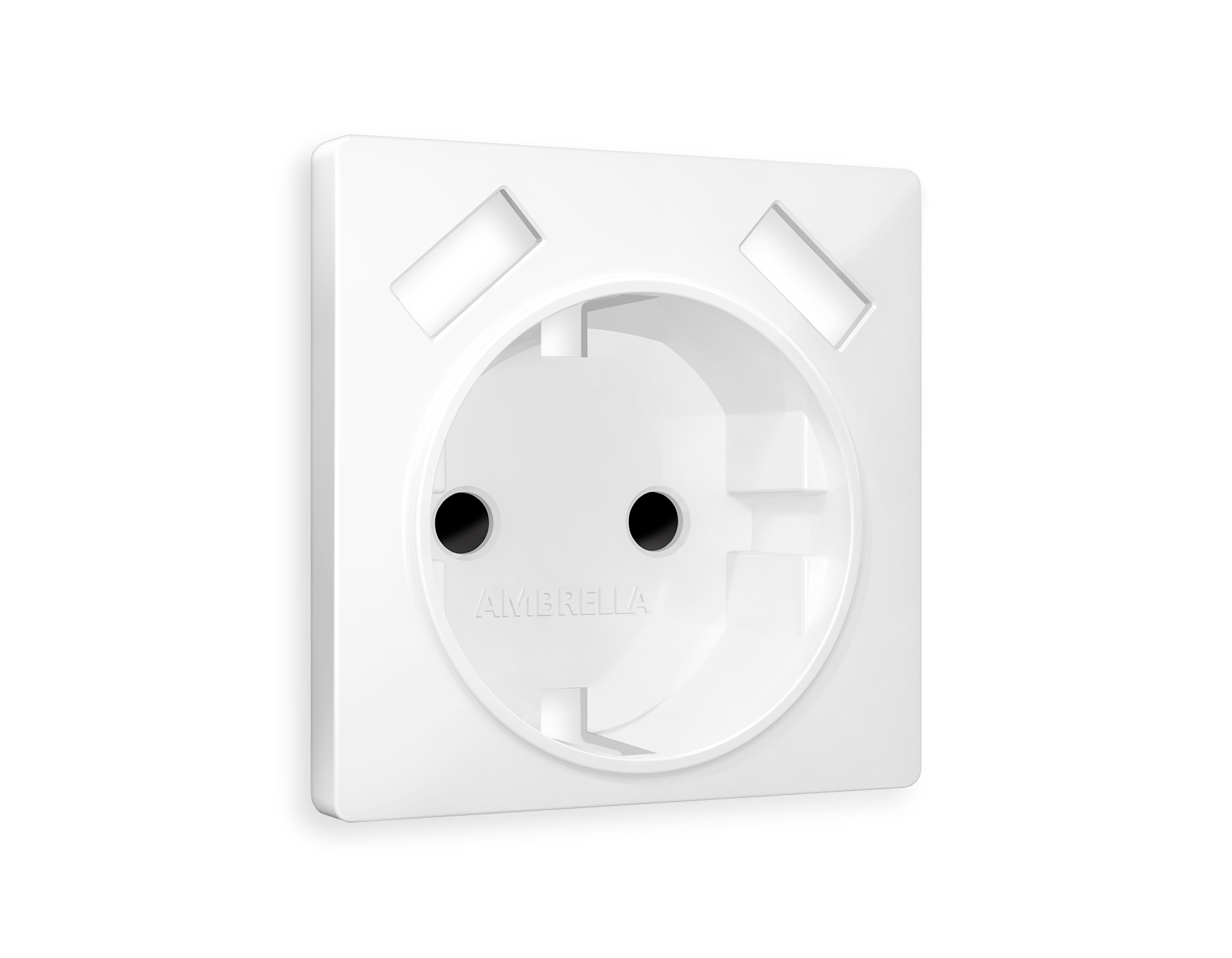 AP1290 Лицевая панель ALFA (Белый матовый) для электрической розетки с/з со шторками 2USB A+A QUANT