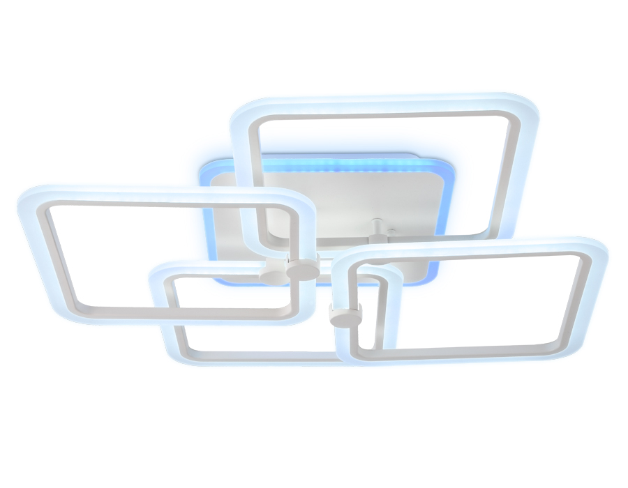 Потолочный светодиодный светильник с пультом FA537/4 WH Ambrella белый 148W 670*670*120 (ПДУ РАДИО 2.4)