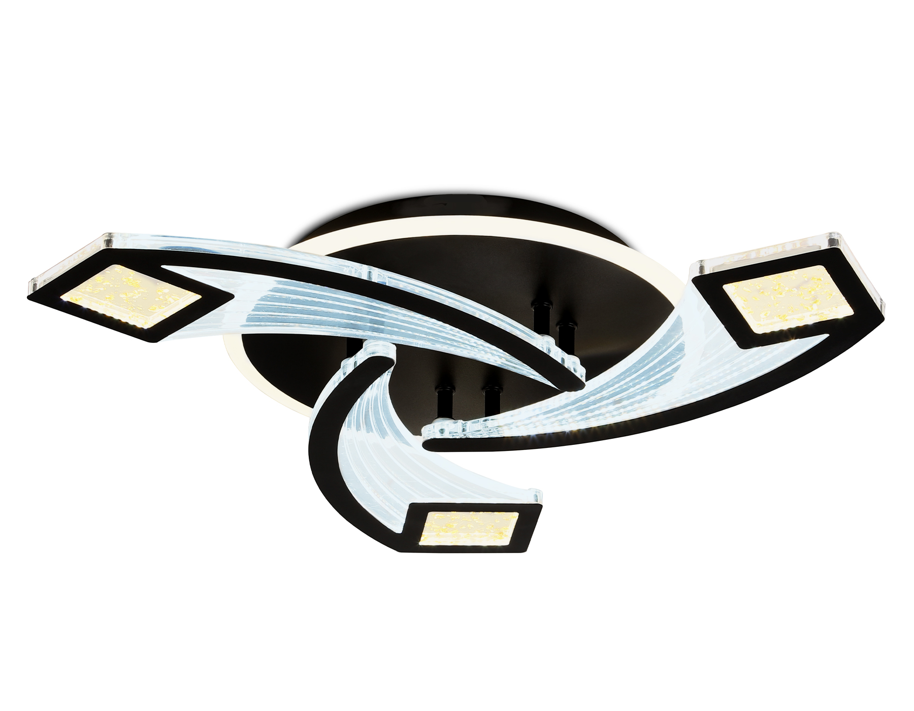 Потолочный LED светильник FA4477/3 BK черный 62W 3000K+6400K/4200K/6400K+3000K D560*75 (ПДУ ИК)