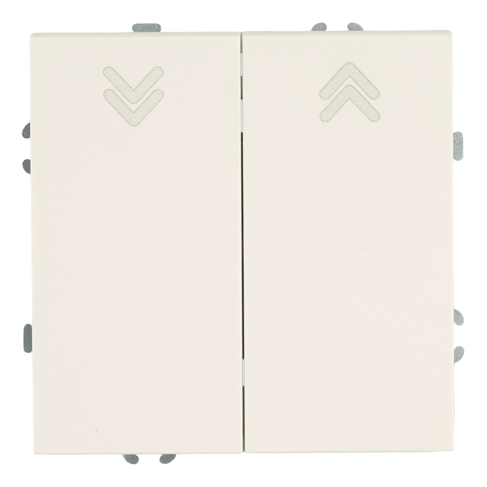 Выключатель 2-клавишный самовозвратный (механизм), STEKKER. 250В, 10А, серия Эмили, RSW10-5113-01, белый фарфор, soft touch