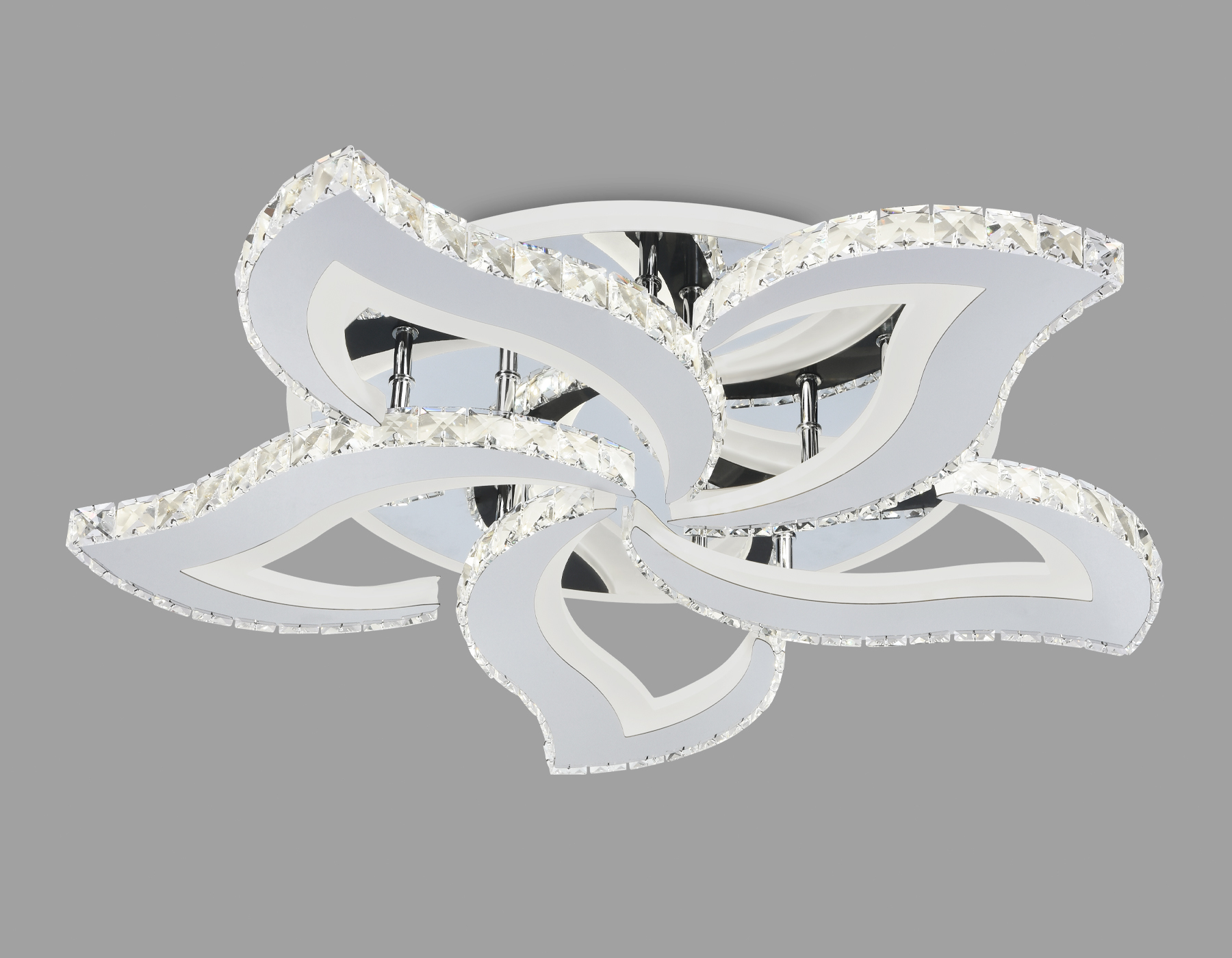 Потолочный светильник Ambrella FA1723/5 CH хром 105W 3000K/4200K/6400K 550*540*90 (ПДУ РАДИО 2.4G)