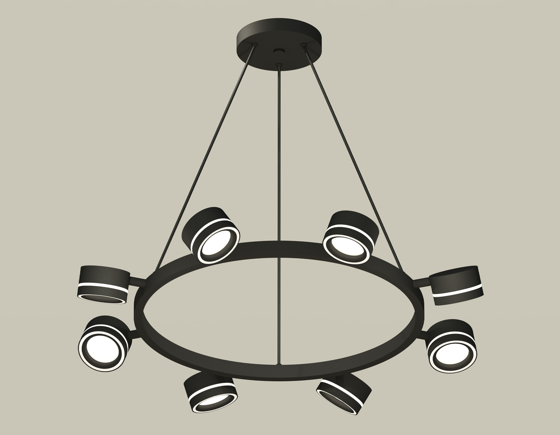 Подвесной светильтник Ambrella XB9198201/8 SBK/FR черный песок/белый матовый GX53 (C9198, N8434)