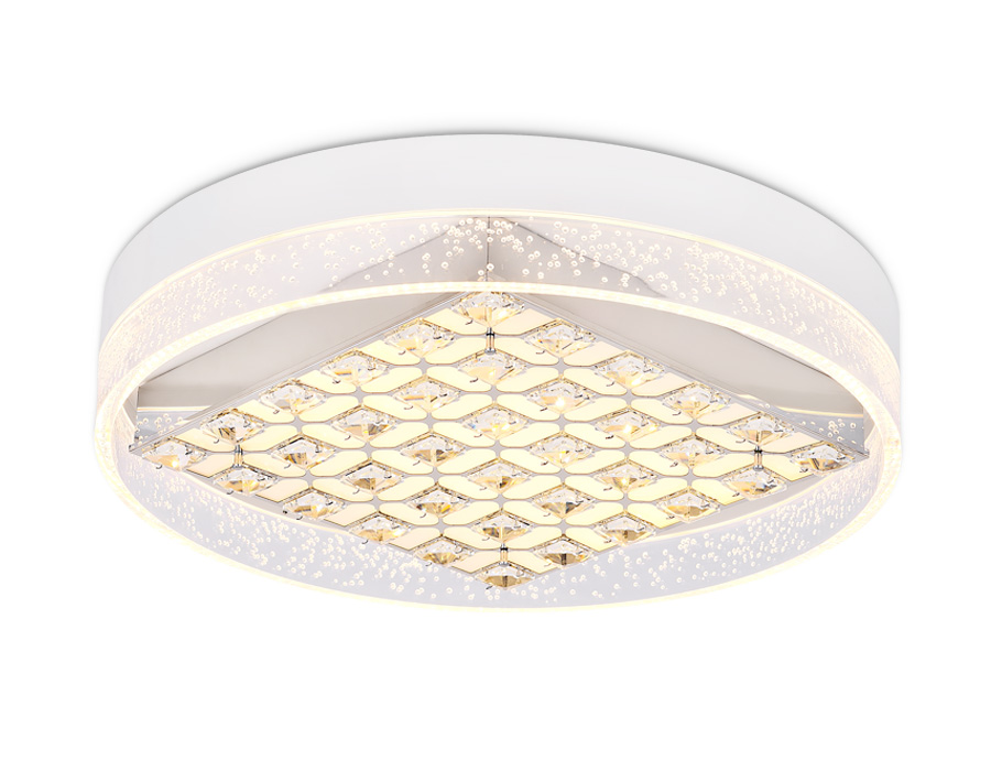 Потолочный светодиодный светильник Ambrella  FA151 WH 100W D500*90 (ПДУ РАДИО 2.4)