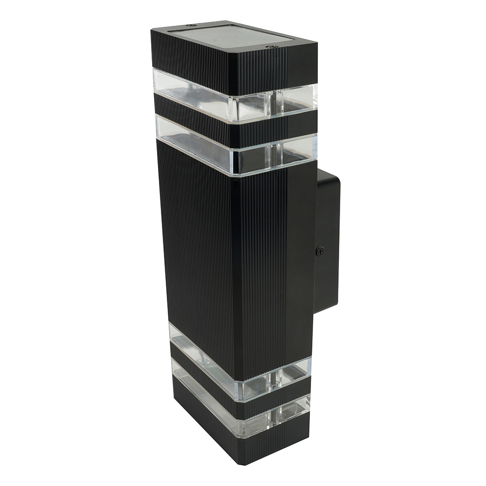 Светильник садово-парковый  Feron.ONE DH0807-P, на стену вверх/вниз,  2*GU10 220-240V, черный пластик