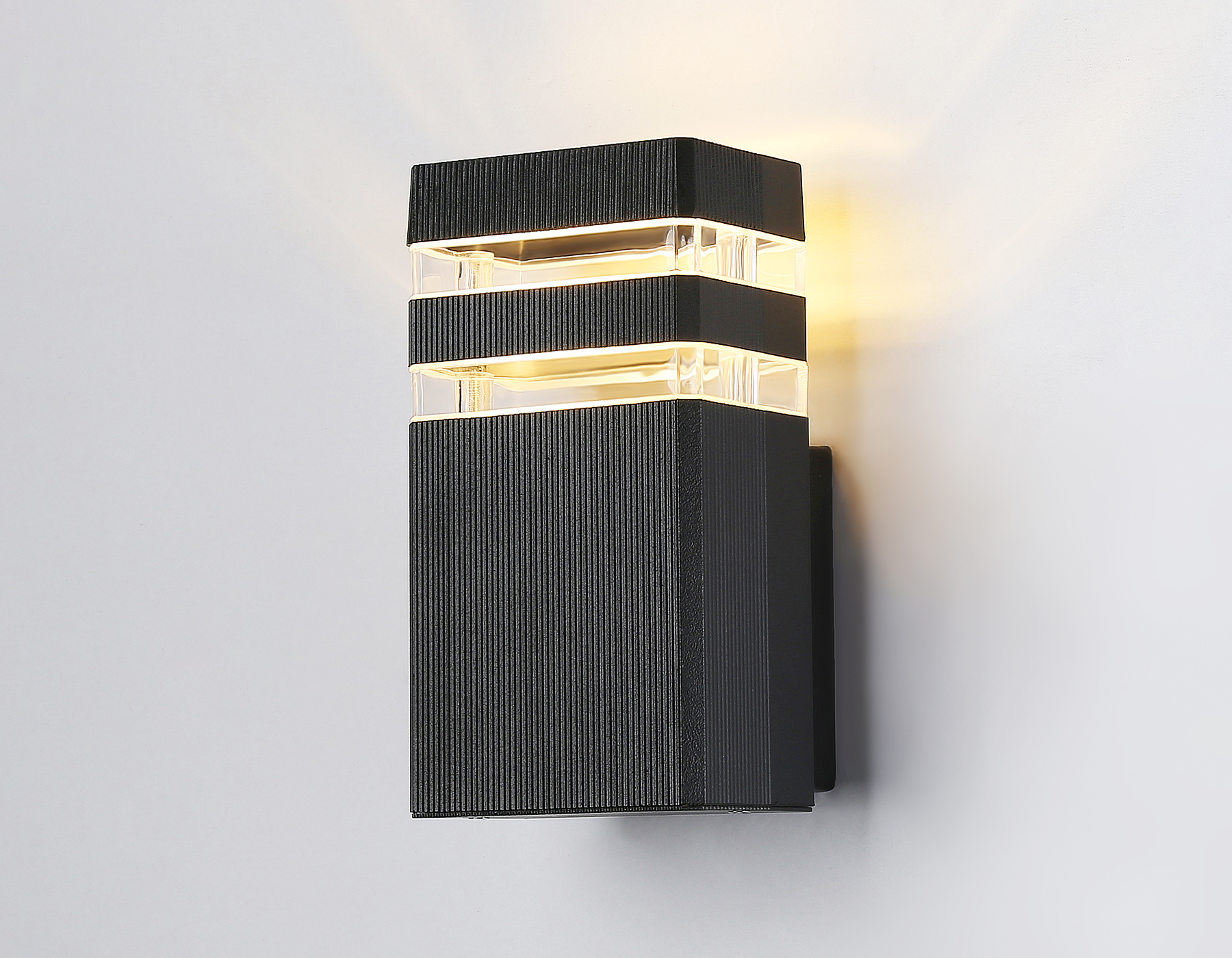 Уличный настенный светильник ST2572 BK/CL черный/прозрачный IP54 GU10 max 35W 205*110*65