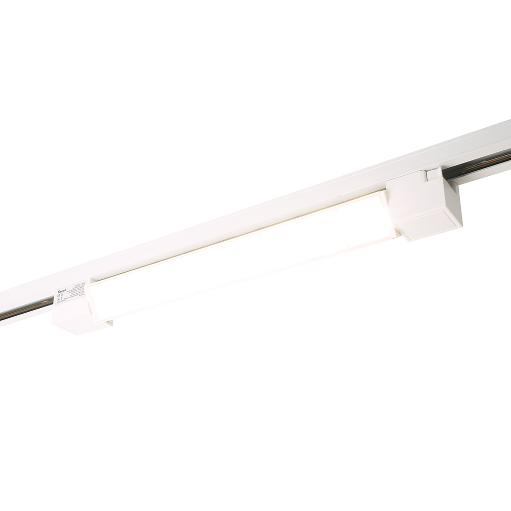 Светодиодный светильник Feron AL230 трековый однофазный на шинопровод 20W 4000K 60 градусов белый серия LensFold