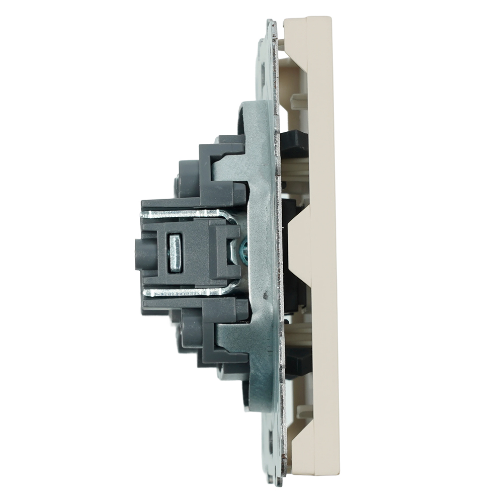 Розетка телевизионная 1-местная (механизм), STEKKER, 75 Ом, 5-862МГц, серия Эмили, RST00-5108-08, кашемир, soft touch