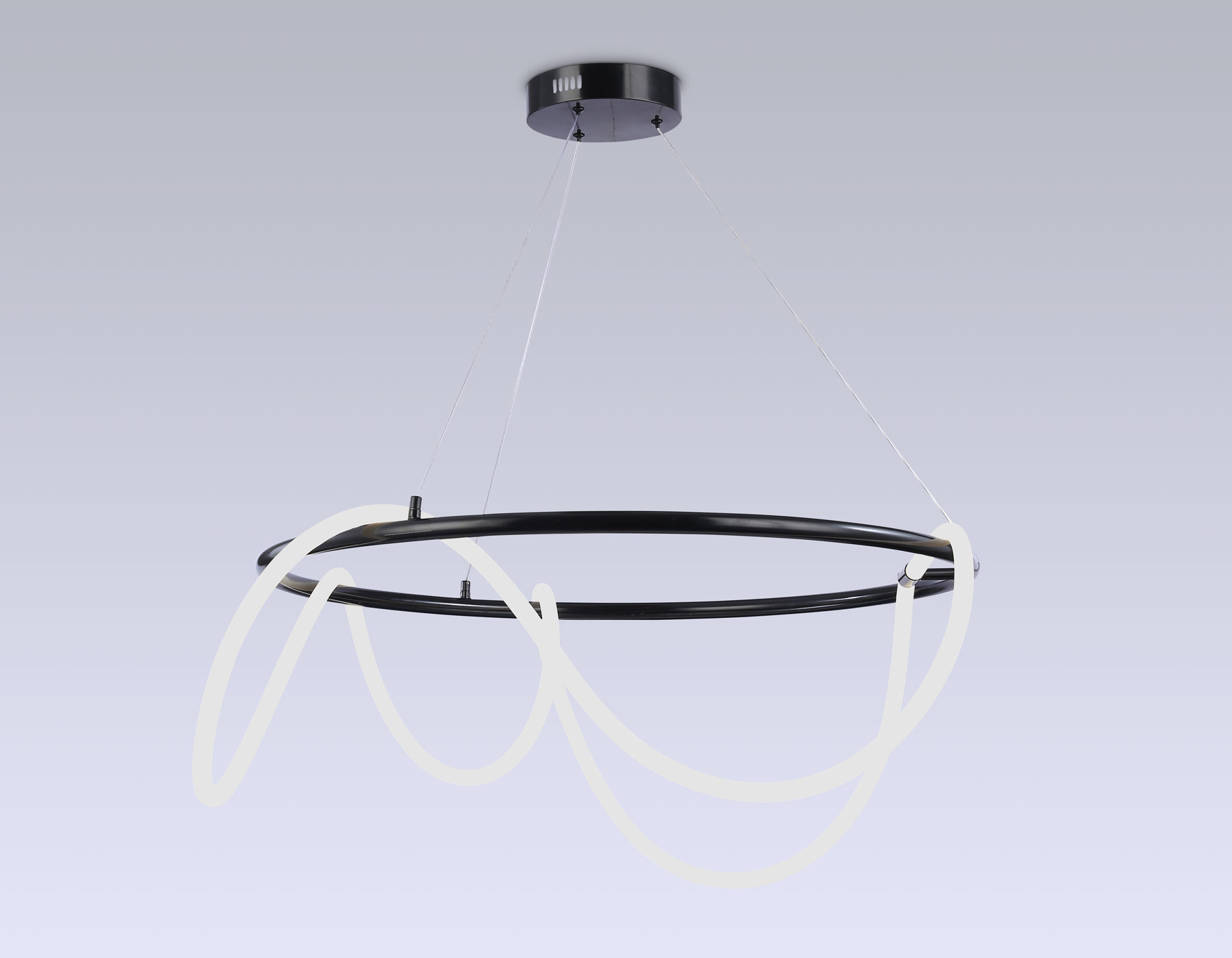 Подвесной светильник Ambrella FL10508 DCH черный хром 3000K/4200K/6400K 84W D800*1200 (ПДУ РАДИО 2.4G)