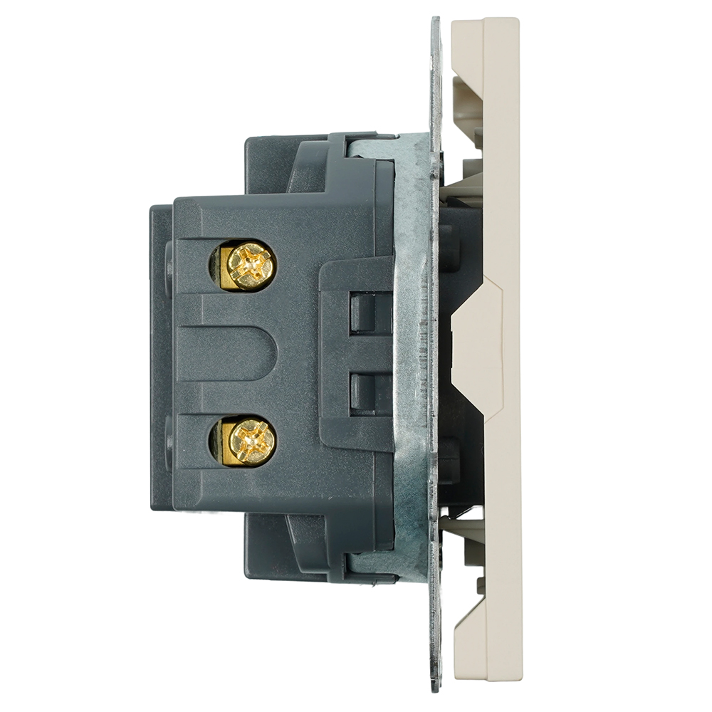 Розетка 2-местная USB + Type C (механизм), STEKKER, 250В, 20W, серия Эмили, RST10-5115-08, кашемир, soft touch