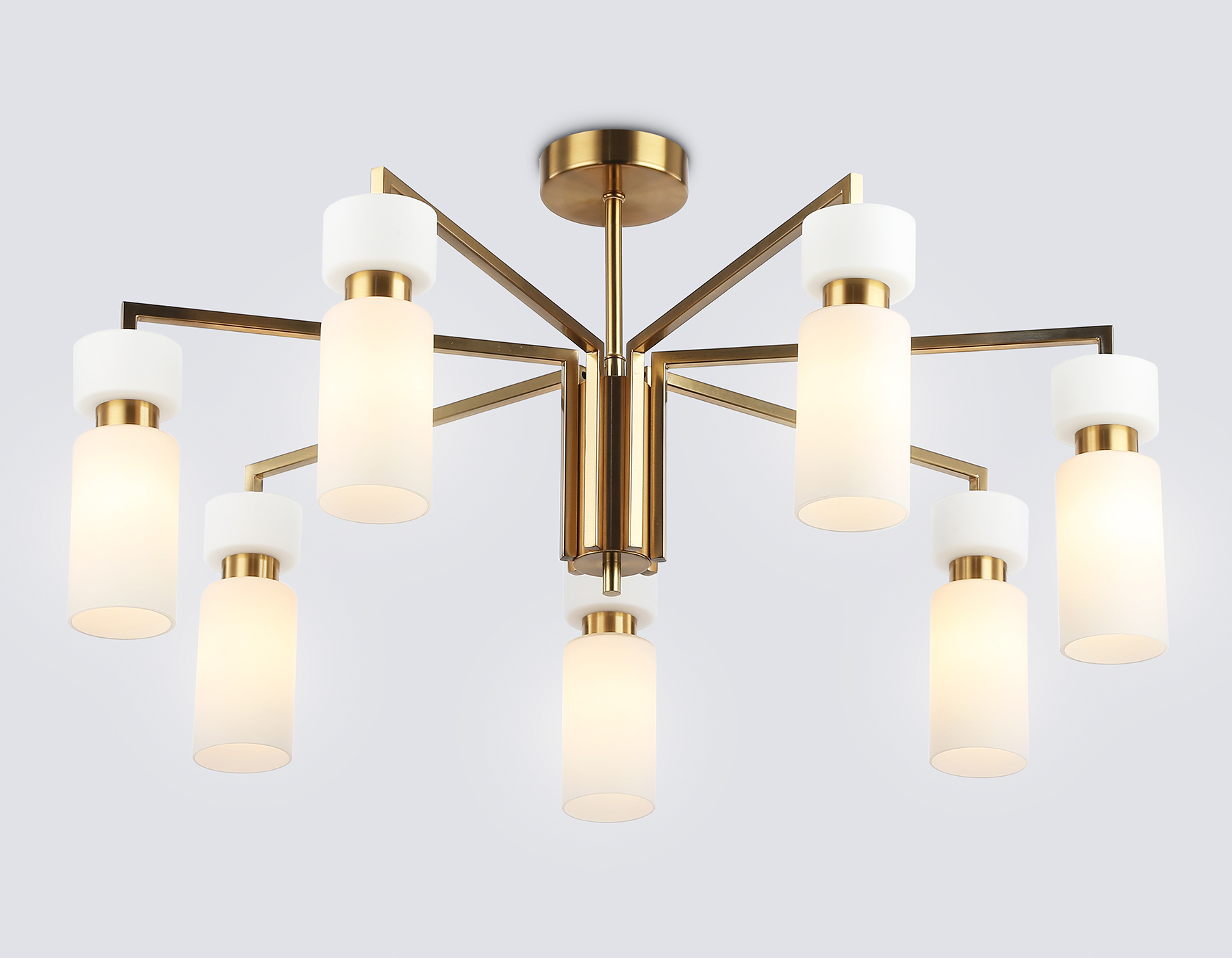 LH56126/7 BS/FR латунь/белый матовый E14*7 max 40W D705*350