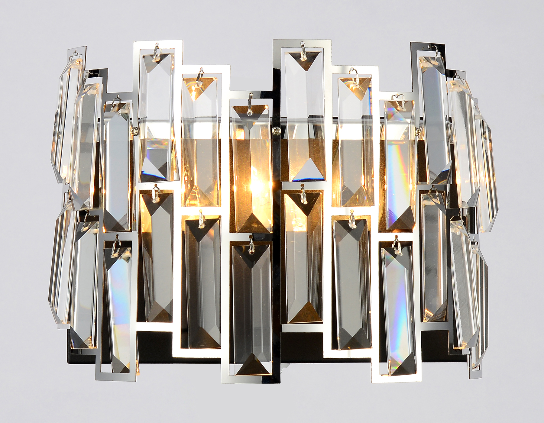 Настенный светильник с хрусталем Ambrella TR5056 CH/BK хром/черный E14/2 max 40W