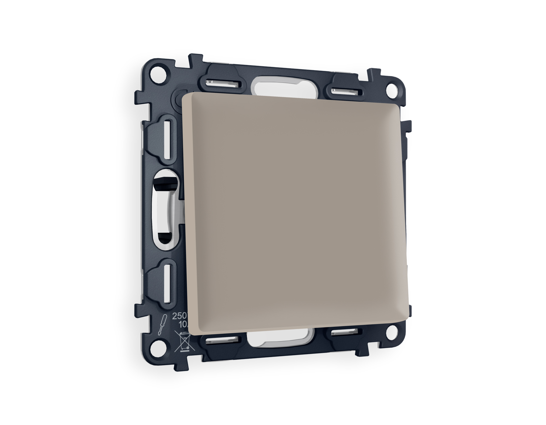 MA361020 Комплект механизма 1-кл проходного выключателя ALFA Серо-бежевый матовый QUANT (AP3610, VM105)