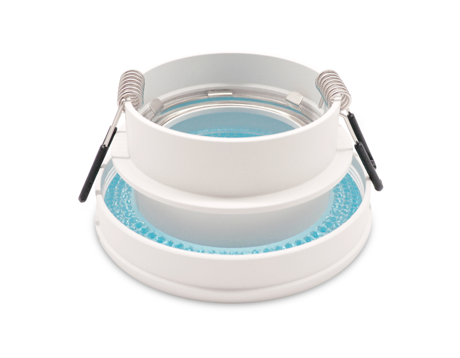 Встраиваемый точечный светильник Ambrella TN344 SWH/BL белый песок/голубой GU5.3 D85*45