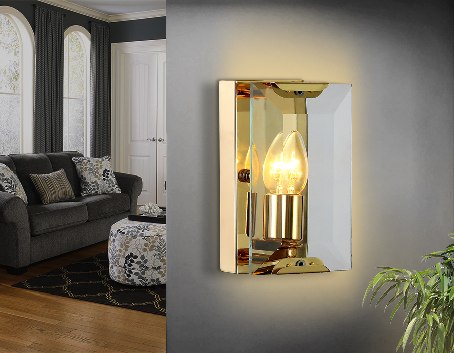 Настенный светильник Ambrella TR5157 GD/CL золото/прозрачный E14/1 max 40W 210*130*100