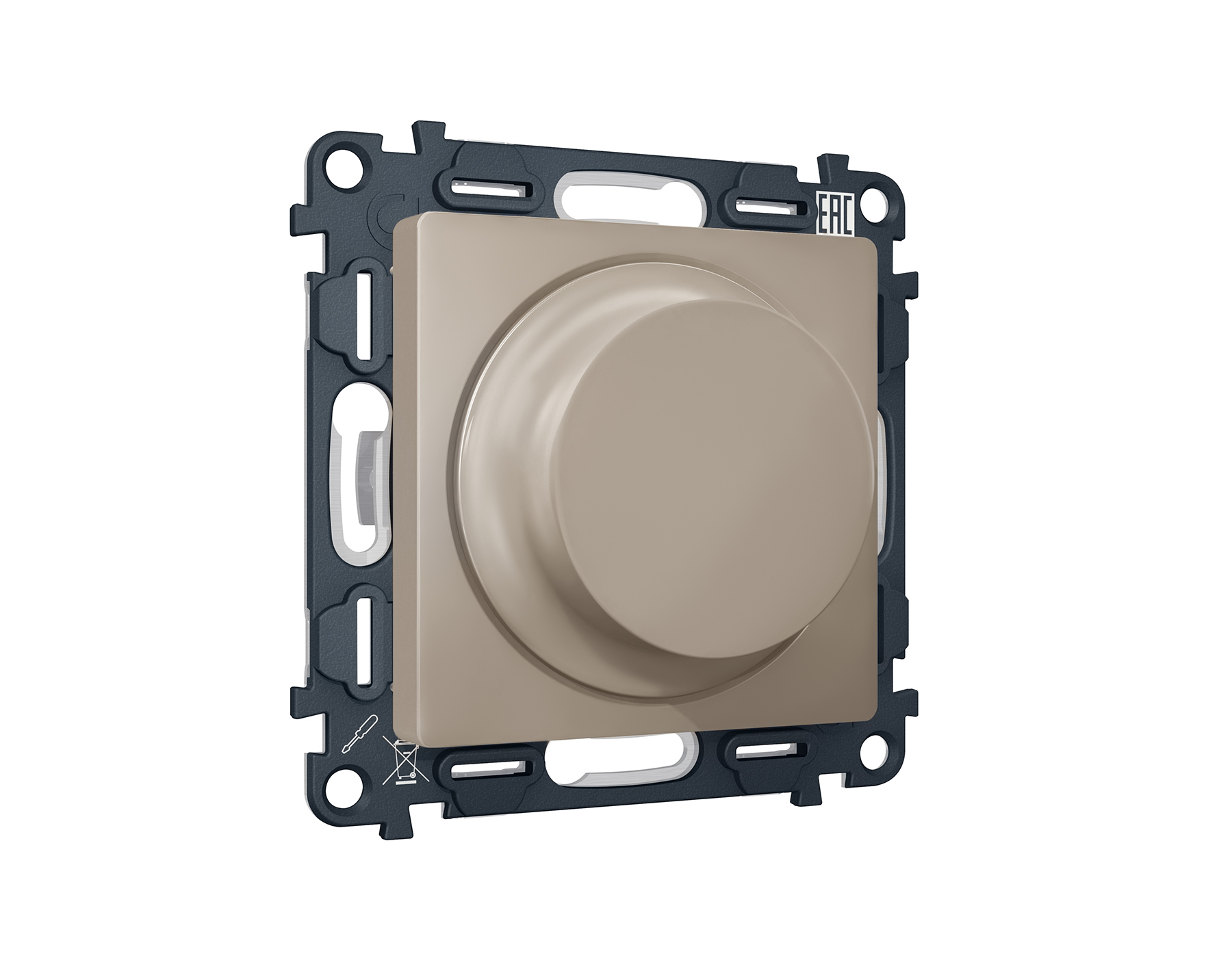 MA365510 Комплект механизма светорегулятора универсального ALFA Серо-бежевый матовый 25-600W/LED 5-300W QUANT (AP3655, VM136)