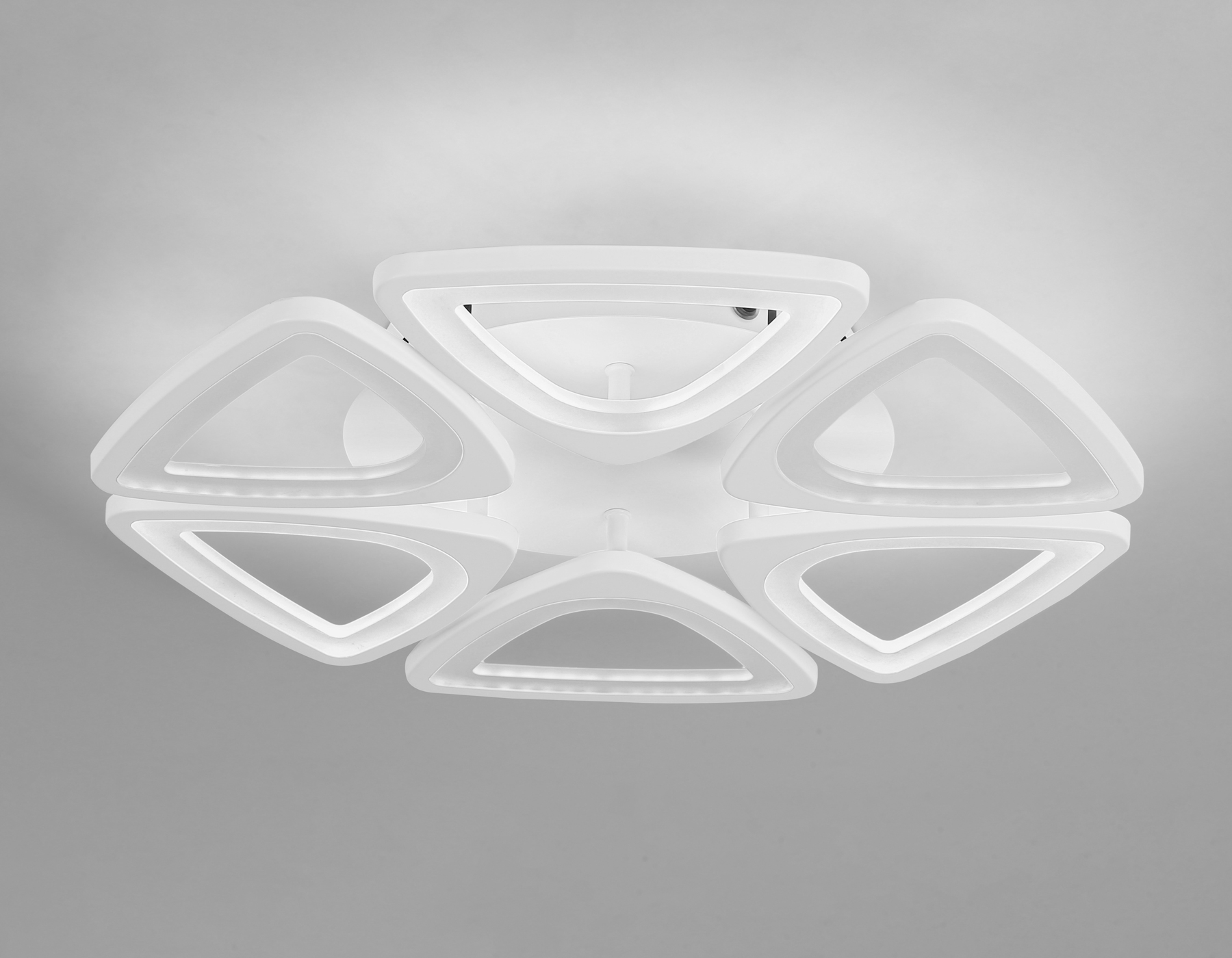 Потолочный светодиодный светильник с пультом Ambrella FA4494/6 WH белый 4200K/3000K+6400K/6400K+3000K 84W D450*80 (ПДУ ИК)