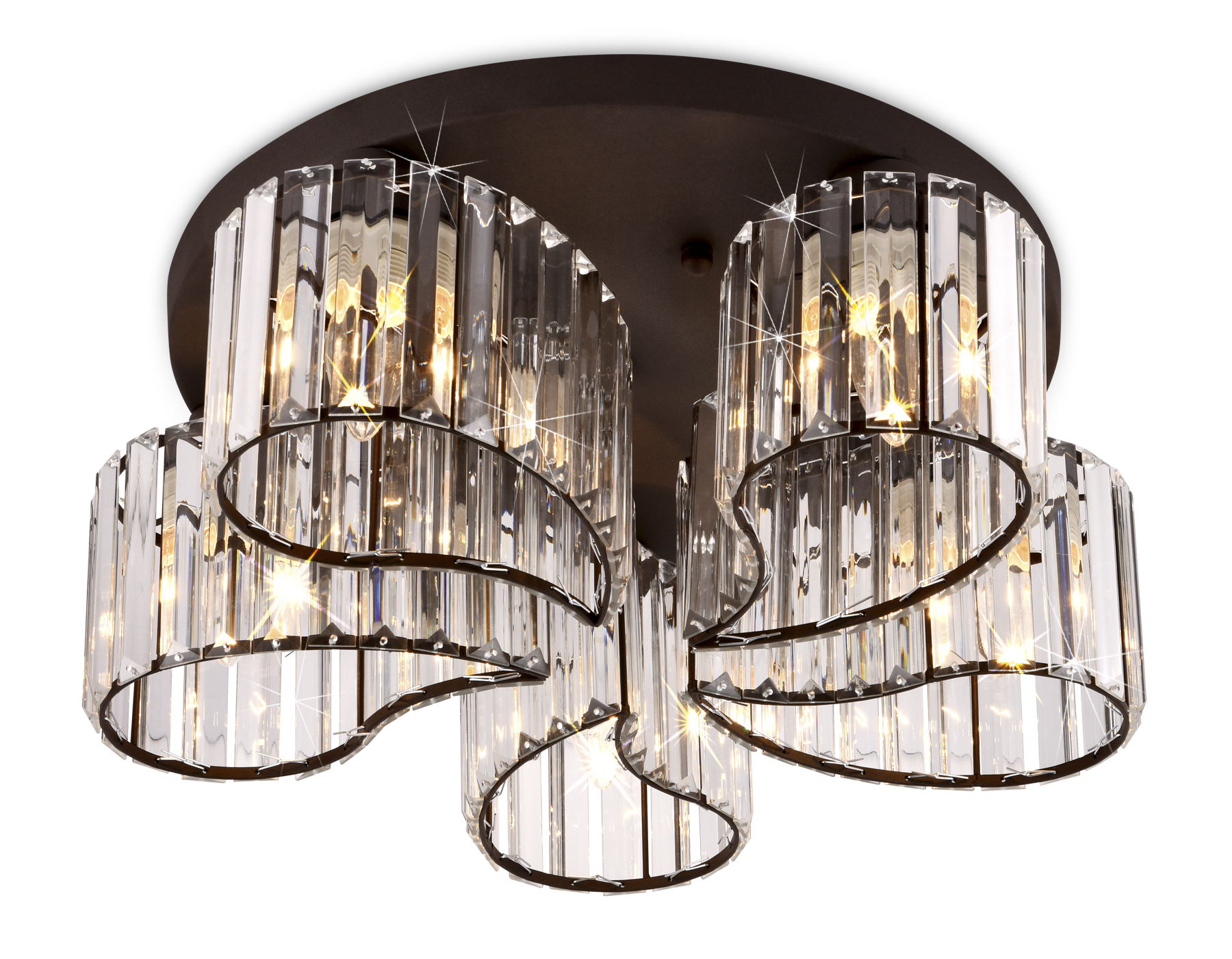 Потолочный светильник Ambrella TR5203/5 CF/CL кофе/прозрачный E27/5 max 40W D500*180