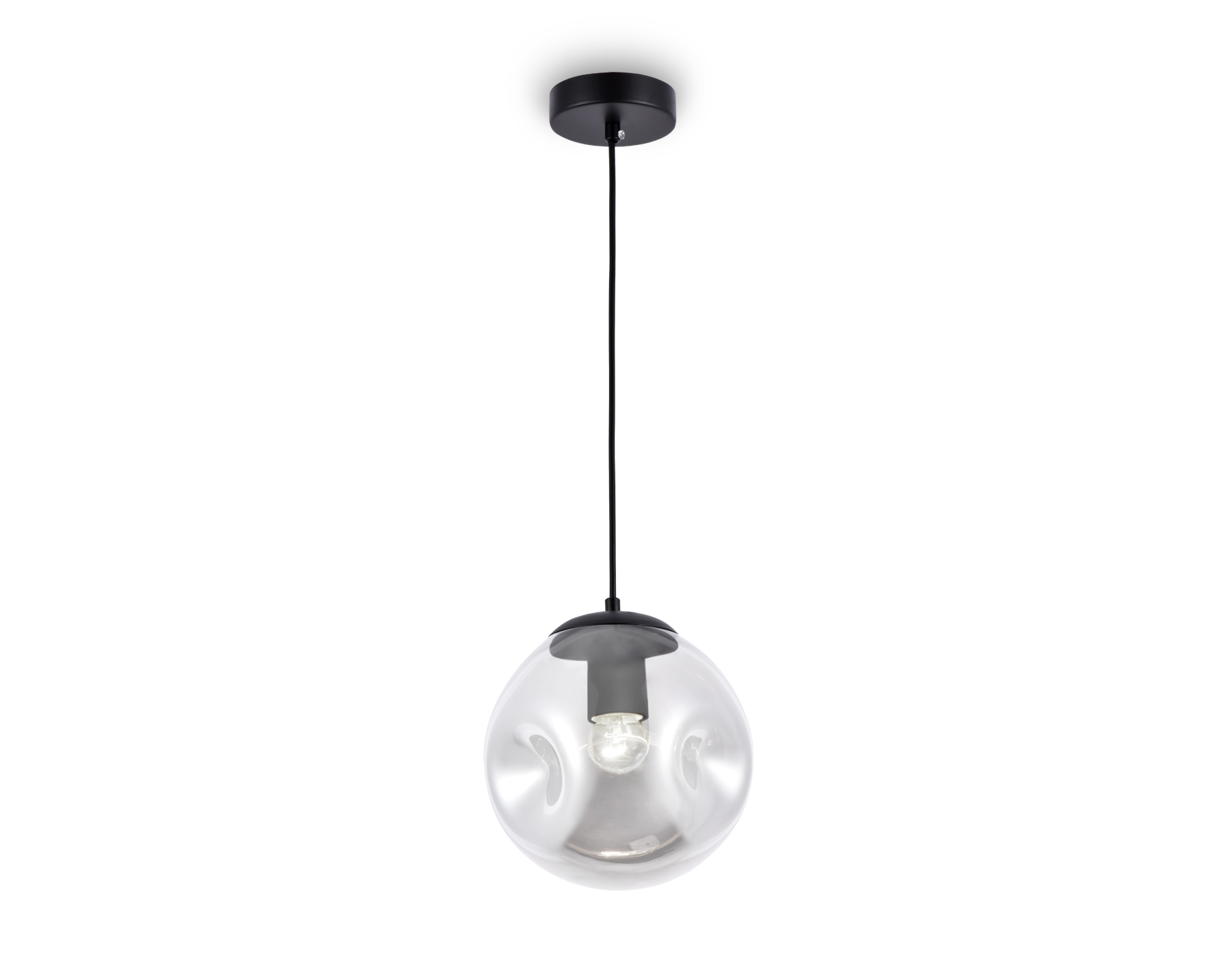 Подвесной светильник Ambrella TR3511 черный/дымчатый E27 max 40W D200*1200 Подвесной светильник Ambrella TR3511 черный/дымчатый E27 max 40W D200*1200