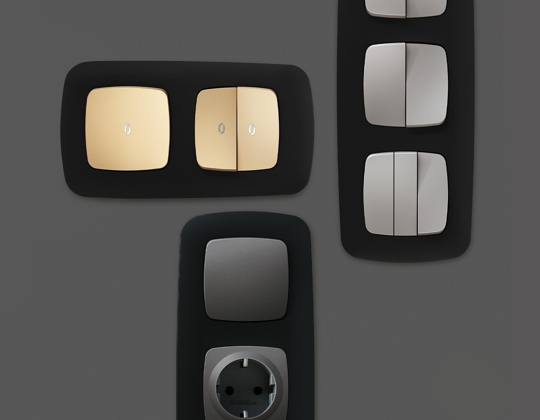 OF140701 Рамка OMEGA Ecta (Черный матовый) 1-ая