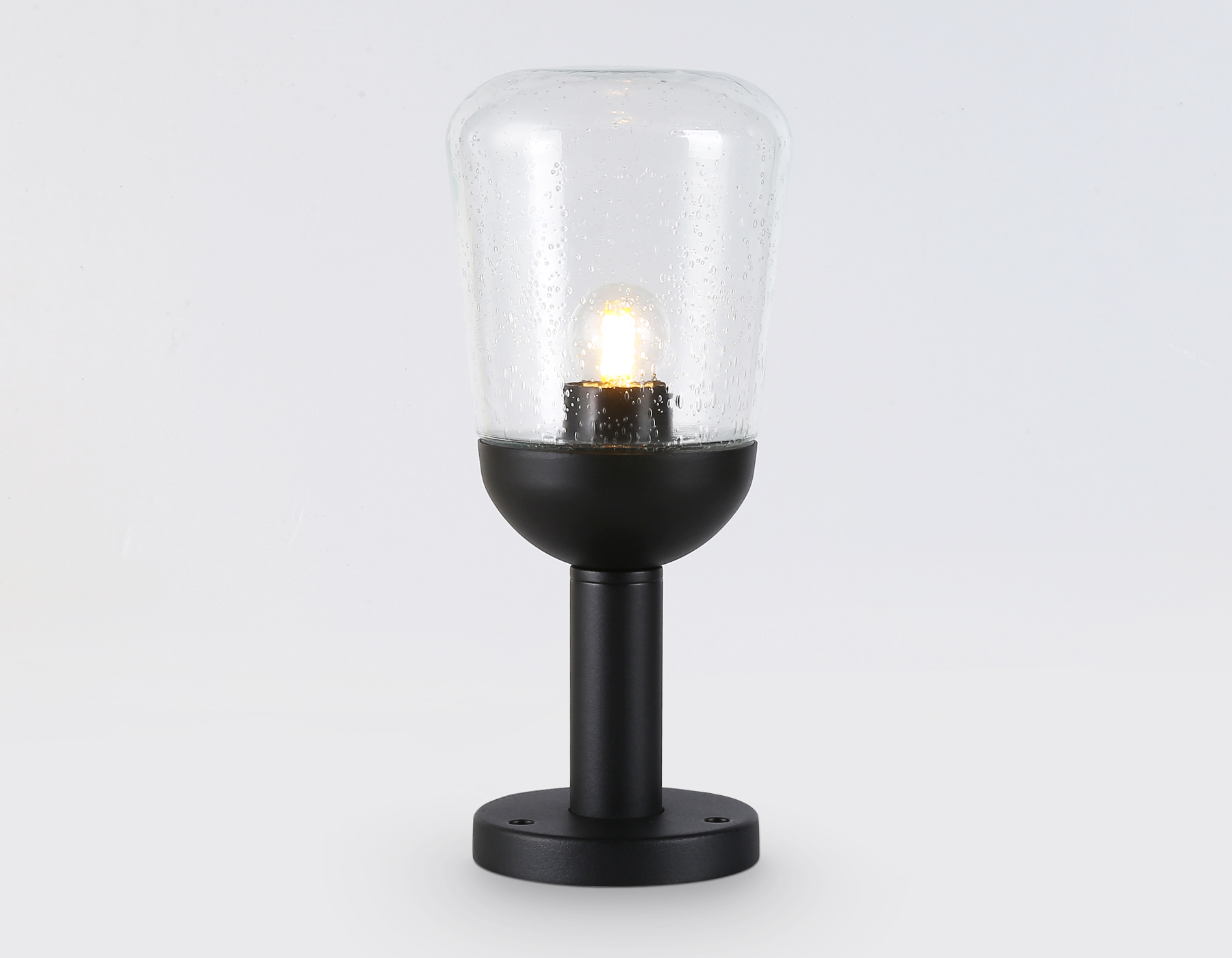 Уличный ландшафтный светильник ST2085 BK/CL черный/прозрачный IP54 E27 max 40W D150*350