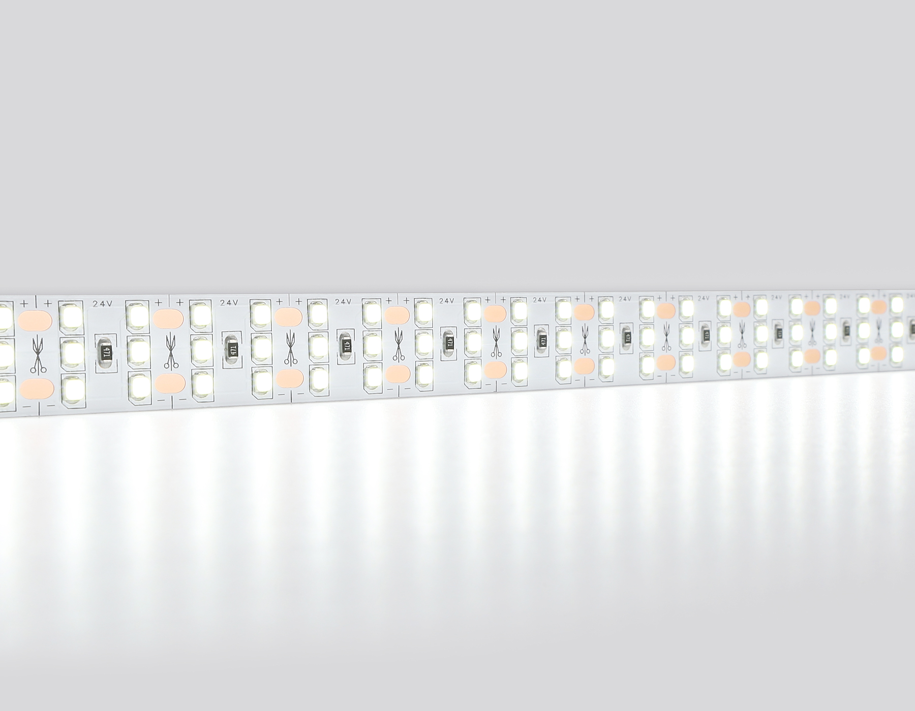 GS3903 2835 324Led/ 26W m/ 24V IP20 6500K/ 5000*18*1.2mm (2 конт.)