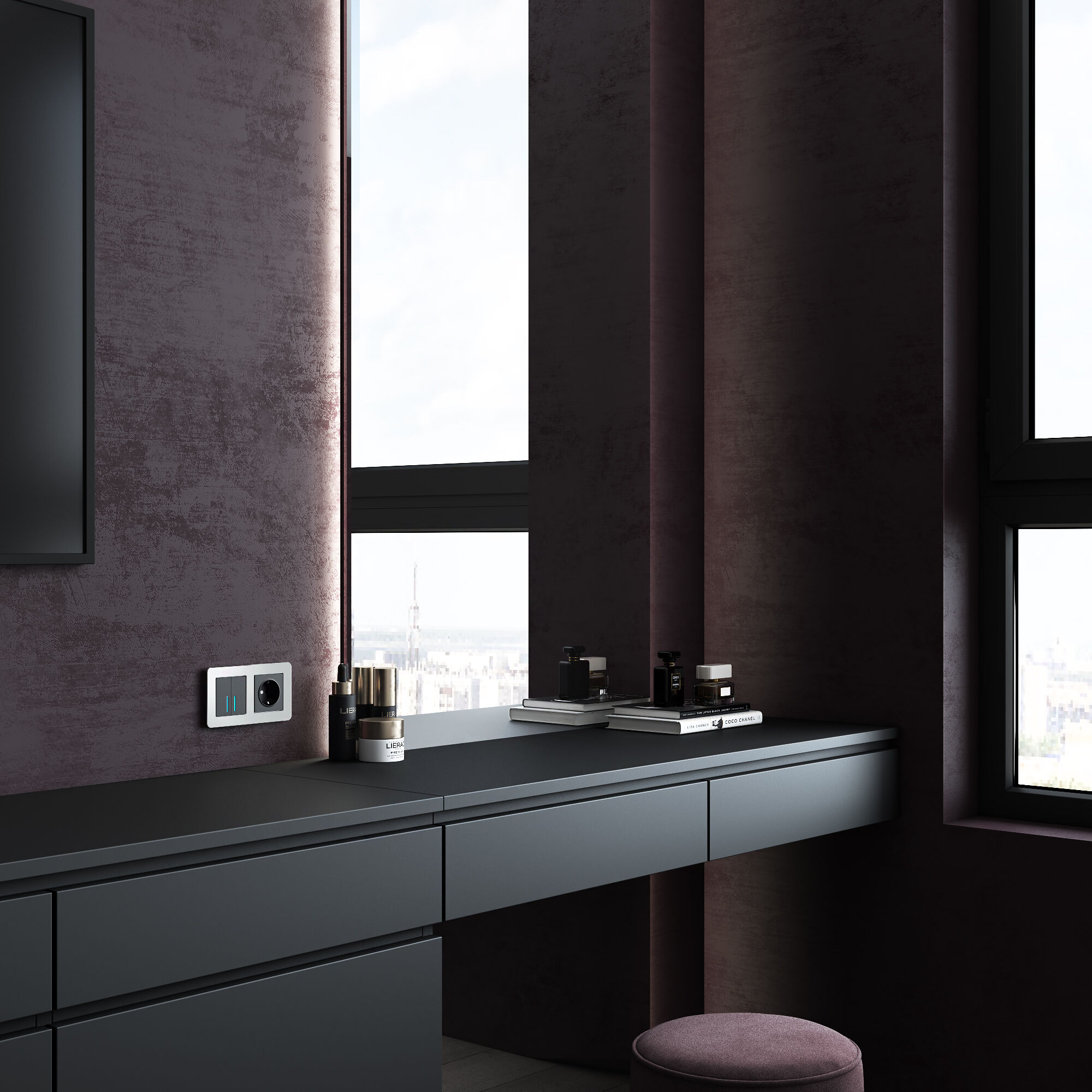 Рамка на 2 поста Platinum Werkel (алюминий) W0022606