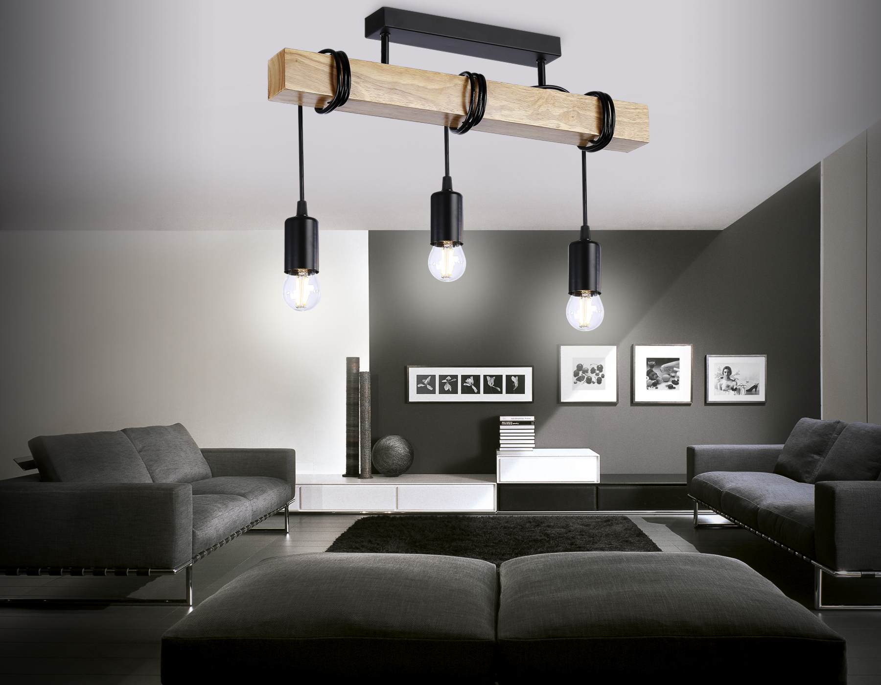Подвесной светильник TR8182/3 BK/LW черный/светлое дерево E27*3 max 40W 500*50*420 Подвесной светильник TR8182/3 BK/LW черный/светлое дерево E27*3 max 40W 500*50*420