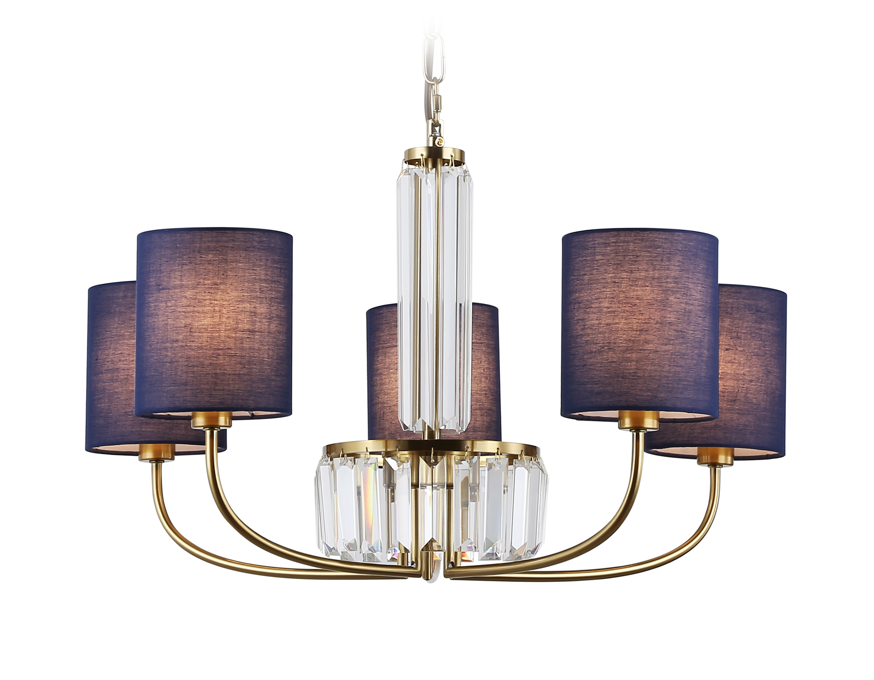 LH71271/5 BS/BK латунь/черный E14/5 max 40W D650*840