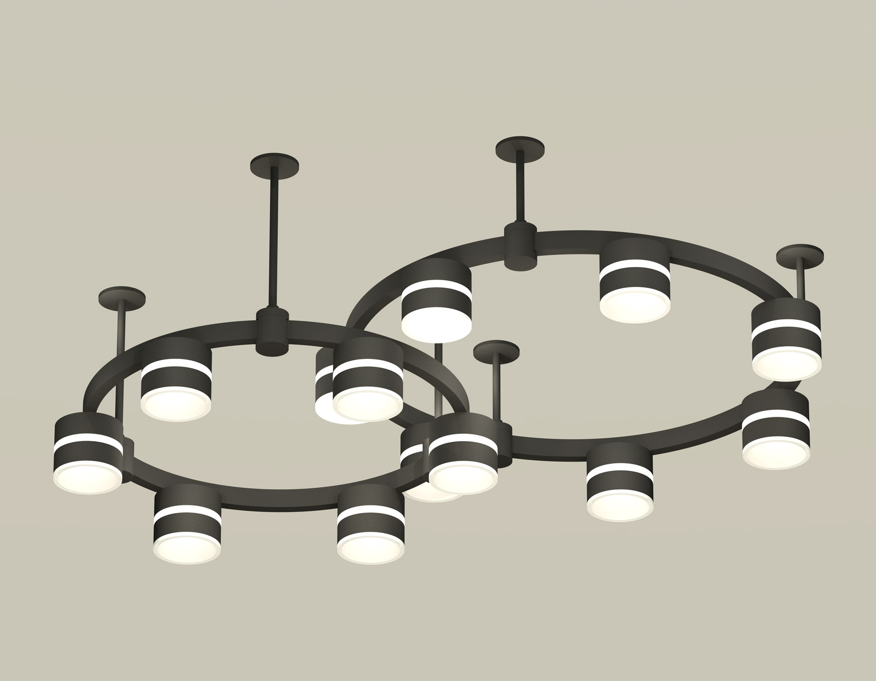 Подвесной светильник Ambrella Techno Ring XR92221001/13 SBK/FR черный песок/белый матовый GX53 (A9222, A9227, C9238, C9232, N8445)