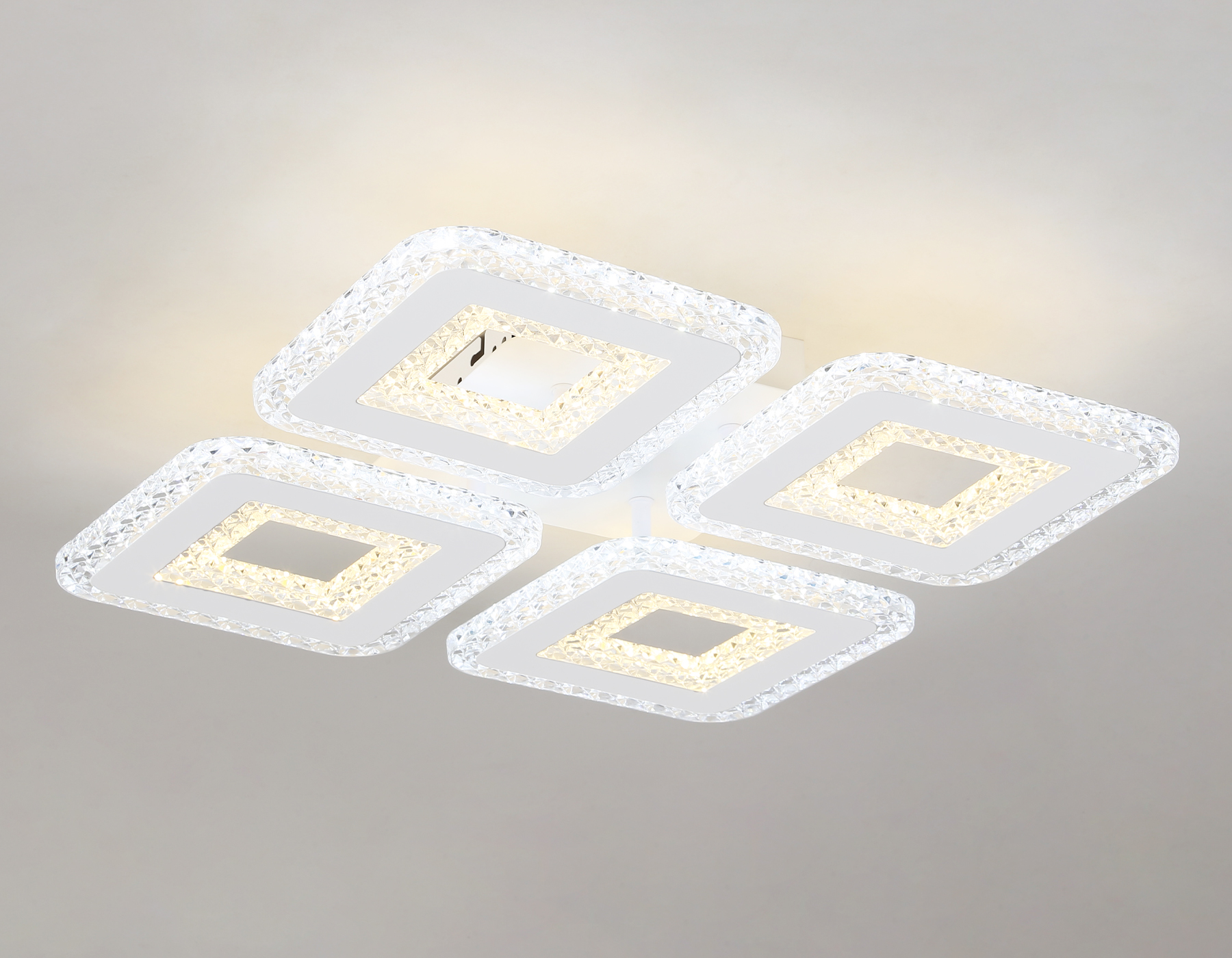 Потолочный LED светильник FA4004/4 WH белый 100W 3000K+6400K/4200K/6400K+3000K 395*395*85 (ПДУ ИК)