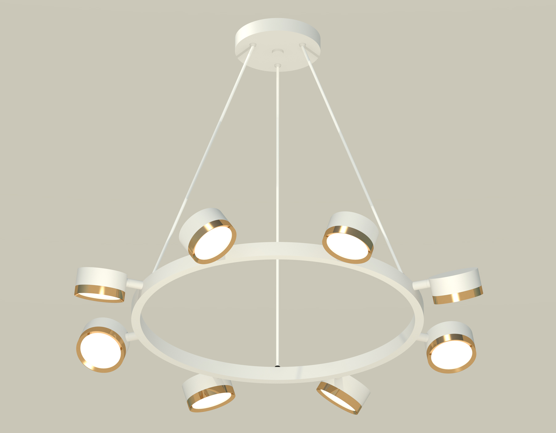 Подвесной светильтник Ambrella XB9195152/8 SWH/PYG белый песок/золото желтое полированное GX53 (C9195, N8124)