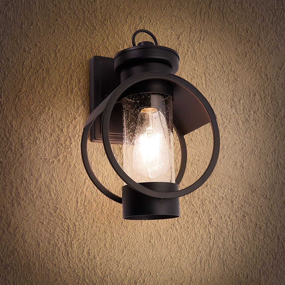 Светильник садово-парковый Feron PL530 на стену вниз 60W E27 230V, черный Светильник садово-парковый Feron PL530 на стену вниз 60W E27 230V, черный