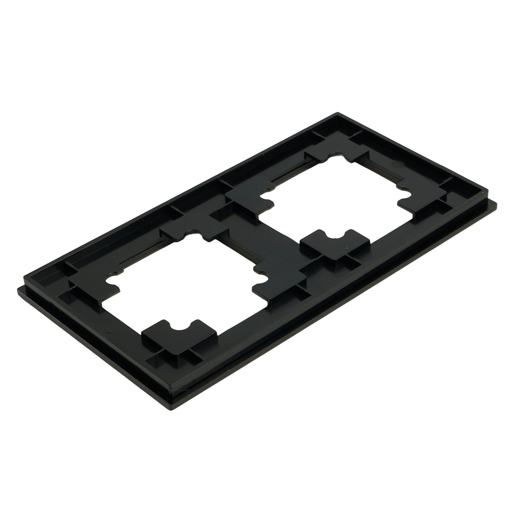 Рамка 2-местная, металл, STEKKER MFR00-7002-05, серия Катрин, черный