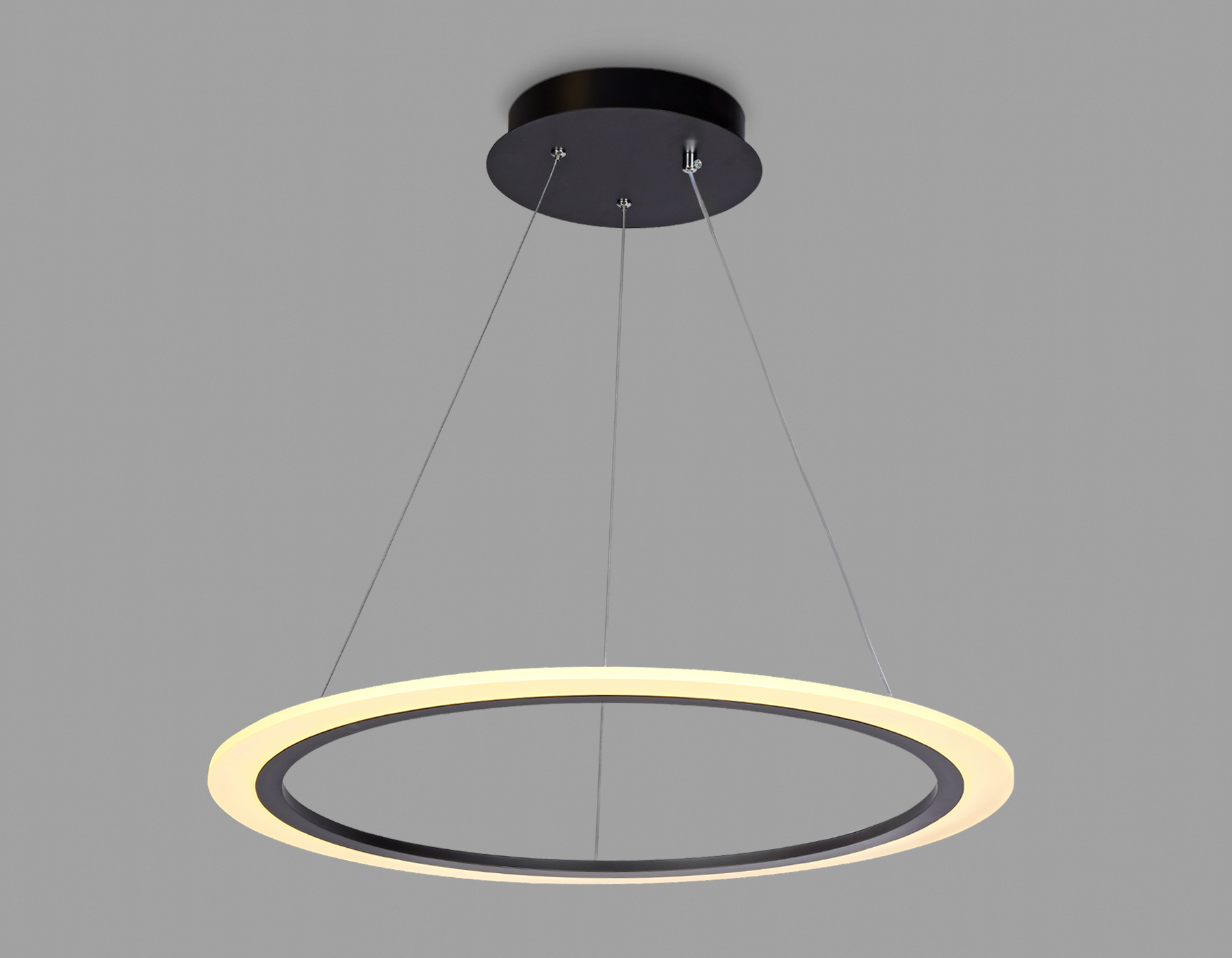 Подвесной светильник FA4343 BK черный 48W 3000K/4200K/6400K D580*540 (ПДУ РАДИО 2.4G)