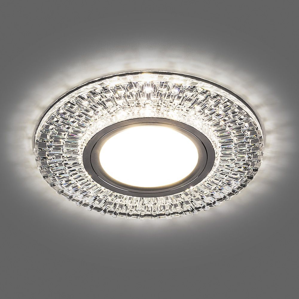 Светильник встраиваемый с LED подсветкой Feron CD943 потолочный MR16 G5.3 прозрачный, хром