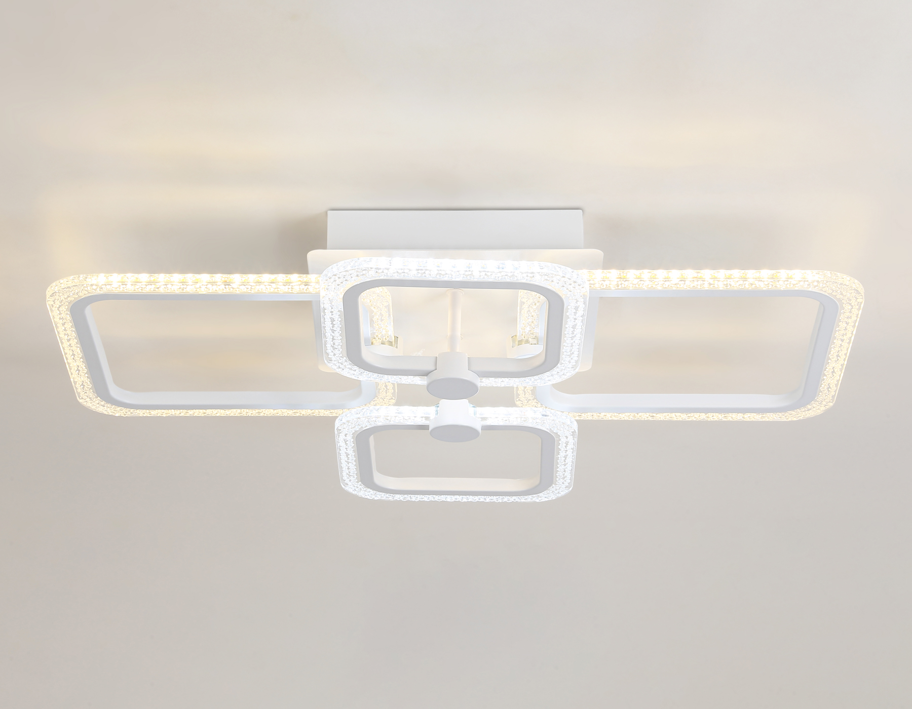 Потолочный LED светильник FA5309/2+2 WH белый 3000+6400K/4200K/6400+3000K 62W 560*480*120 (ПДУ ИК)