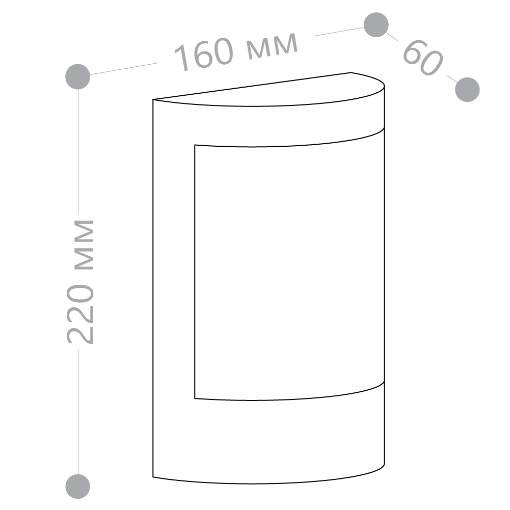Светильник садово-парковый Feron DH018, на стену,E27 230V, серый