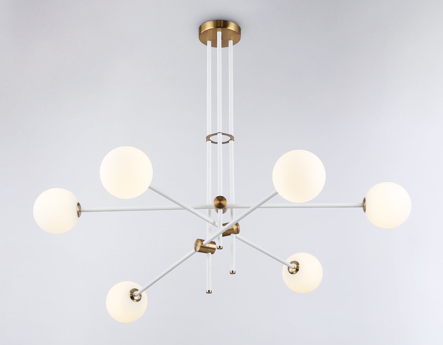 TR2521/6 WH/BS белый/латунь G9/6 max 10W D970*750