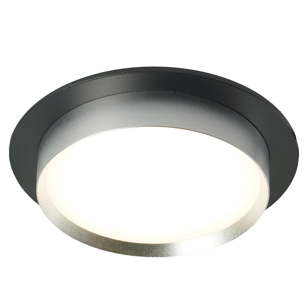 Светильник встраиваемый Feron DL507 потолочный GX53 черный + серебро круг