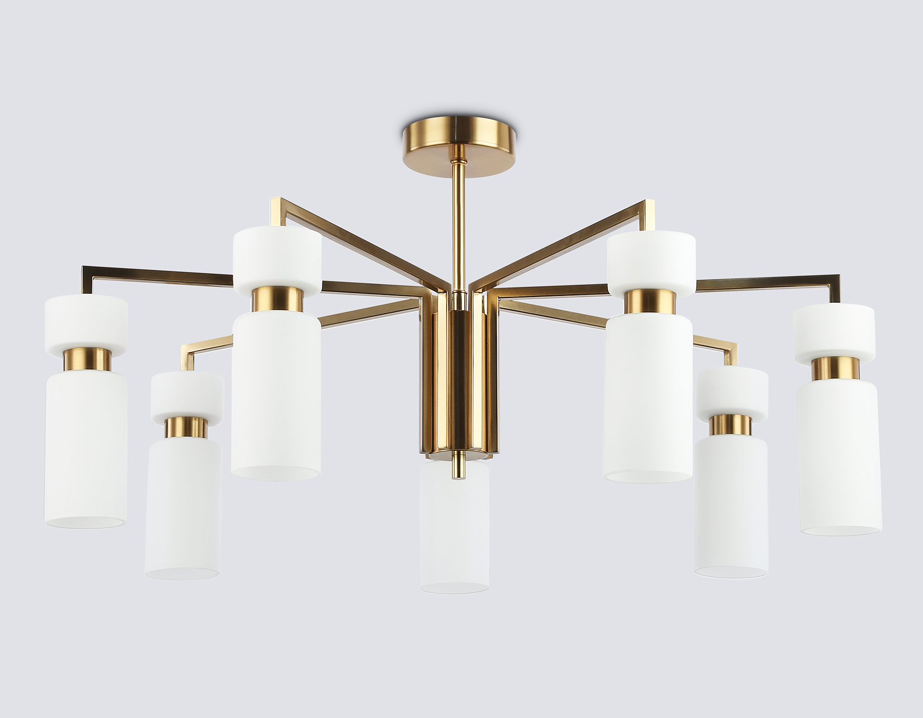 LH56126/7 BS/FR латунь/белый матовый E14*7 max 40W D705*350