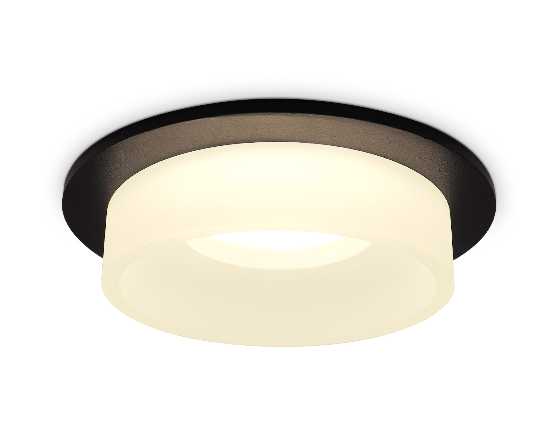 Встраиваемый светильник TN1312 SBK/FR черный песок/белый матовый GU5.3 D98*45