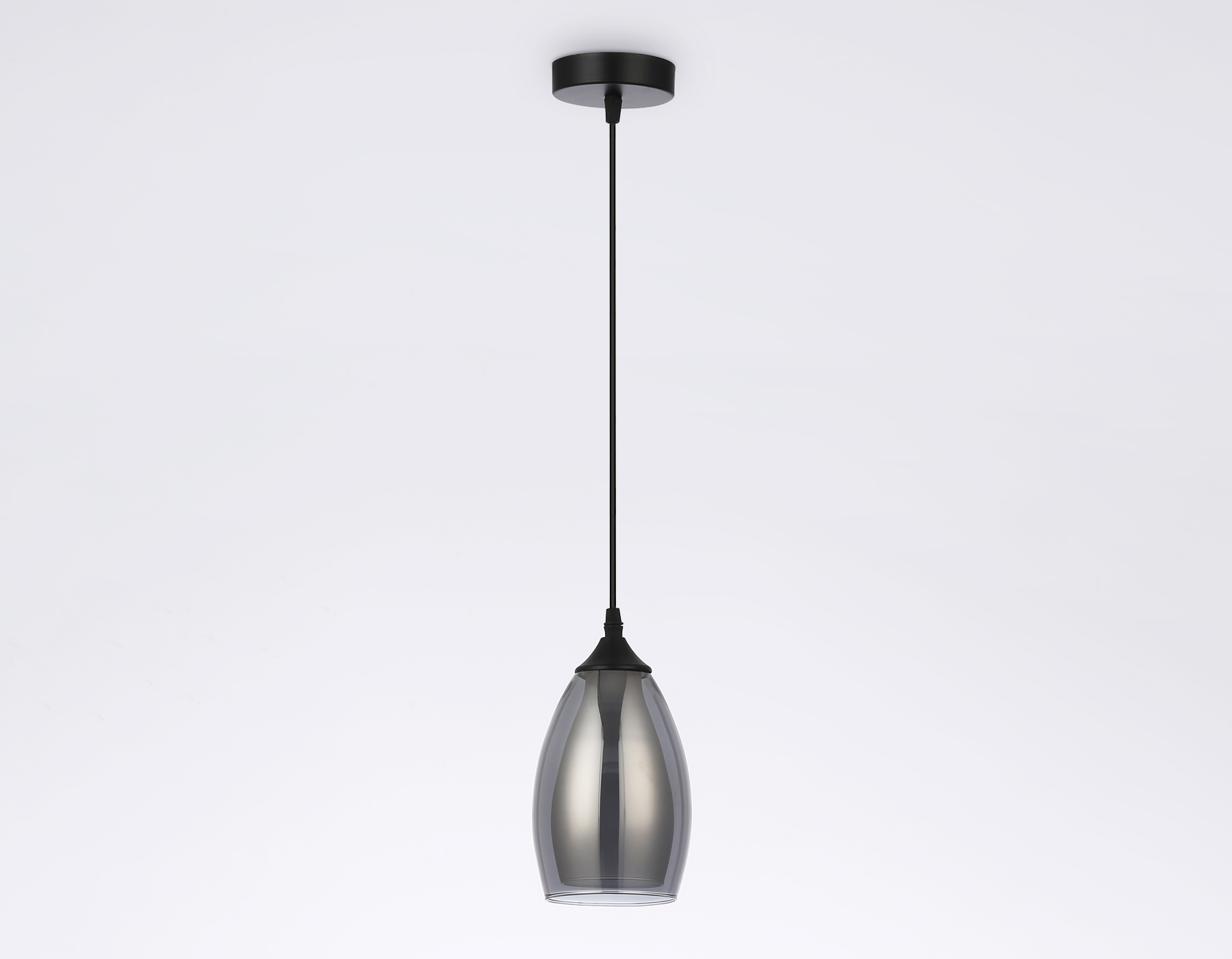 Светильник подвесной Ambrella TR3535 BK/SM/FR черный/дымчатый/белый матовый E27 max 40W D120*800